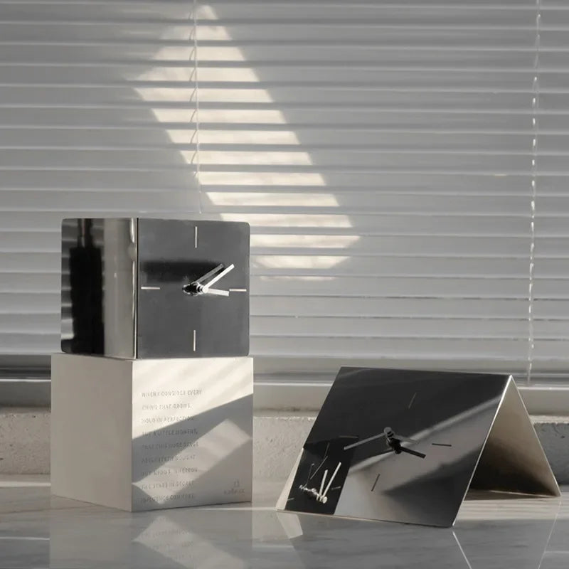 Luxury Stainless Steel Desk Clock