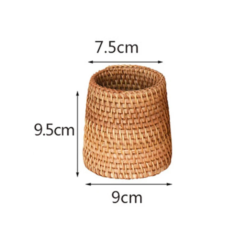 Handmade Woven Rattan Pen Holder