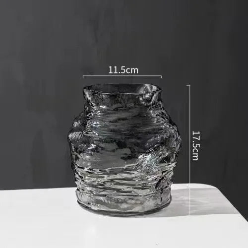 Textured Glass Hydroponic Terrarium Vase