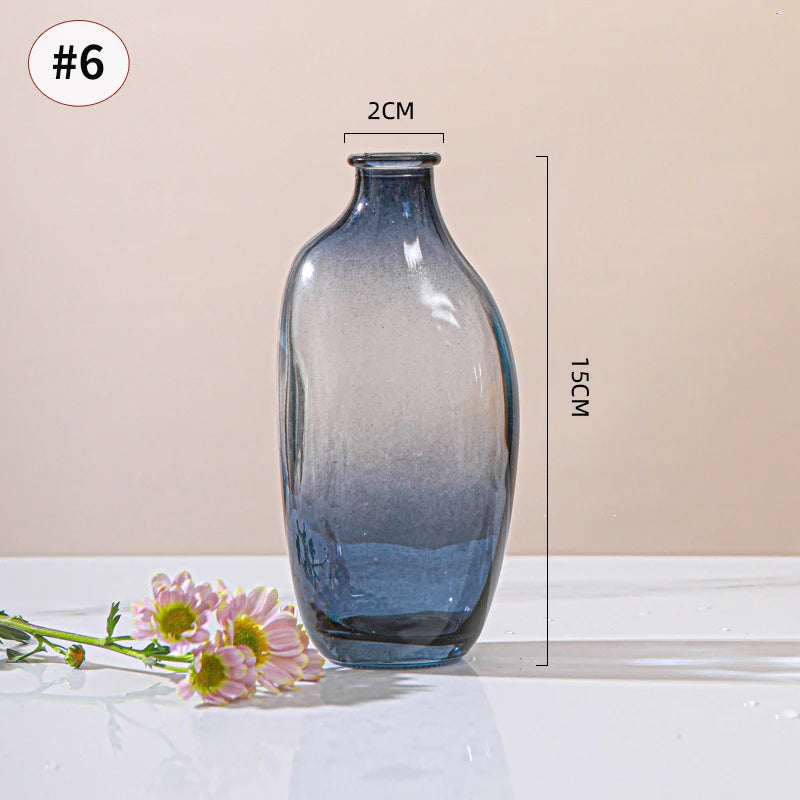 Brown Retro Glass Flower Vase