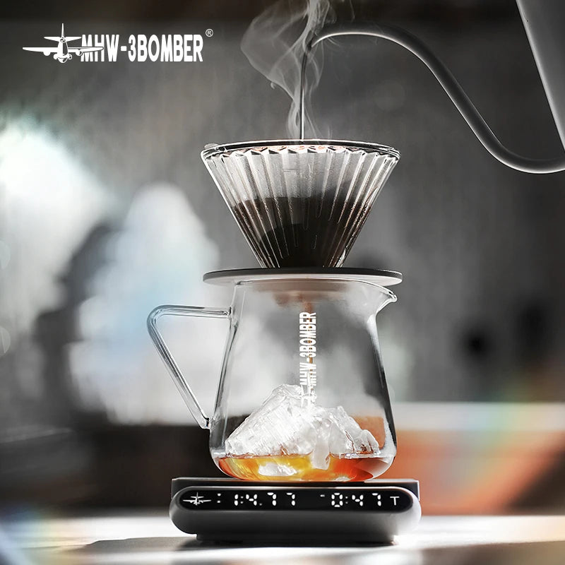 Clear Glass 500ml Coffee Server Carafe Pour Over Brewer