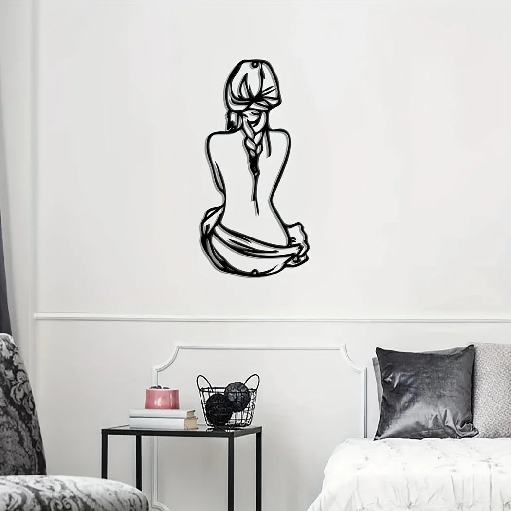 Minimalist Line Art Metal Wall Decor