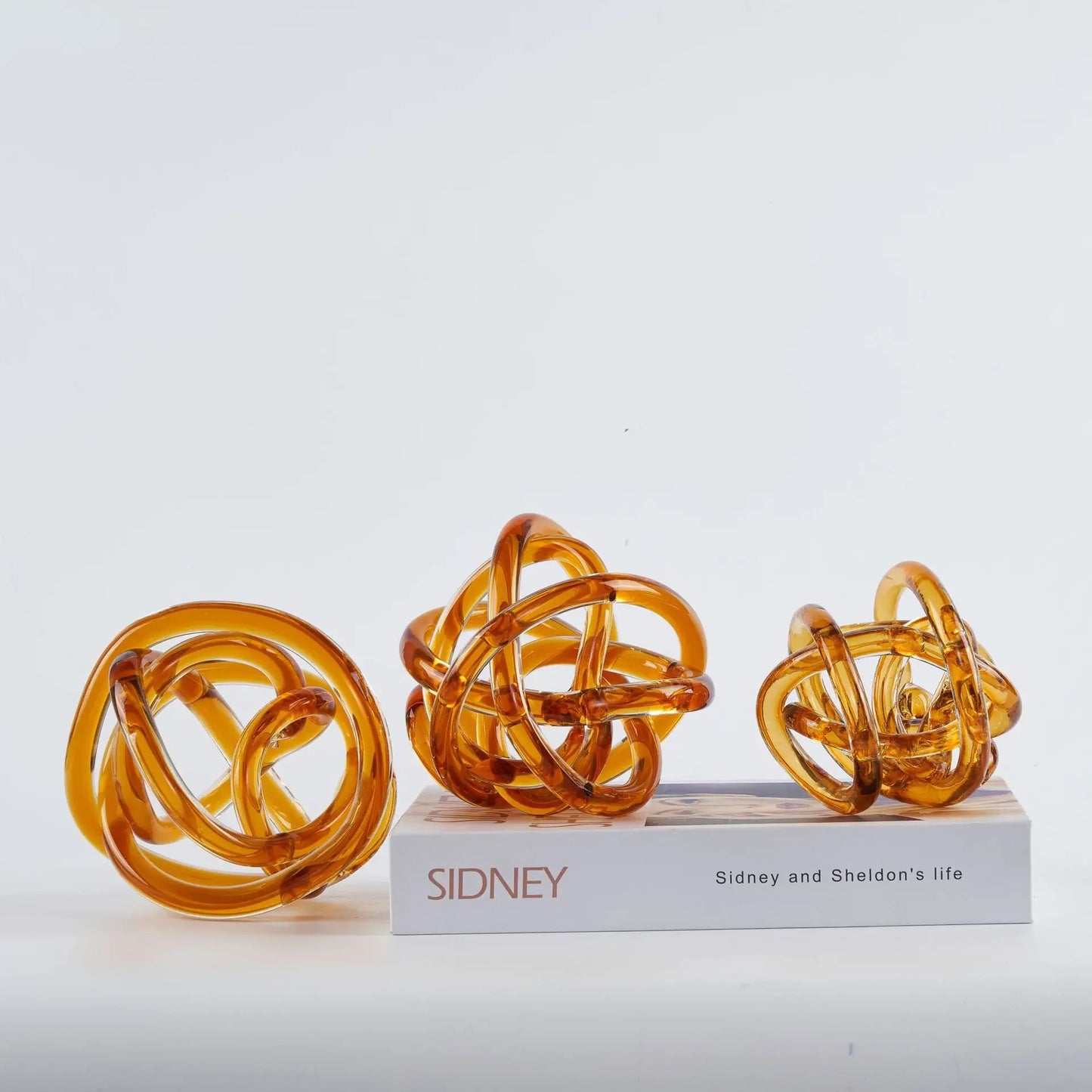 Glass Abstract Sphere Decorative Figurine