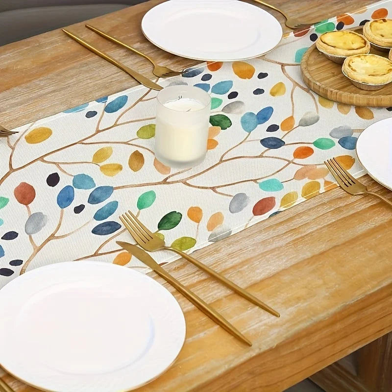 Autumn Farmhouse Linen Table Runner