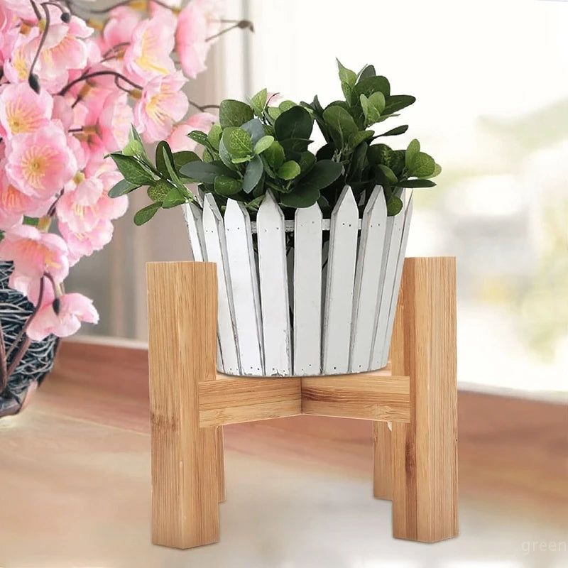 Bamboo Flower Frame Pot Stand