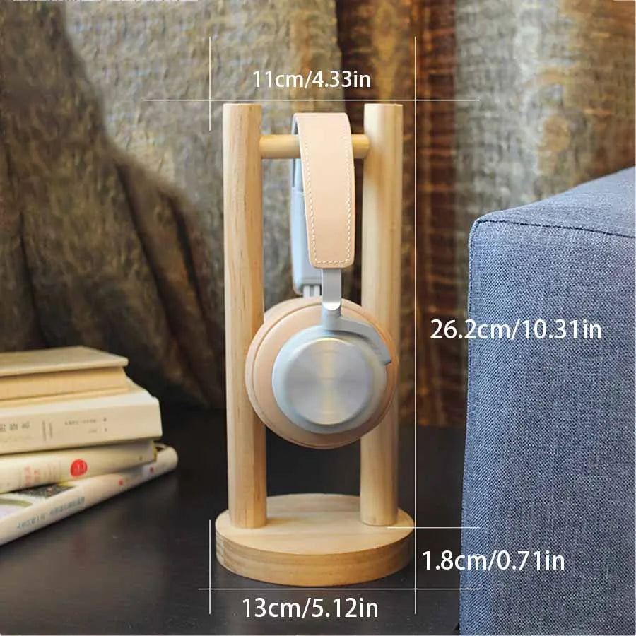 Solid Wood Headphone Stand Mount