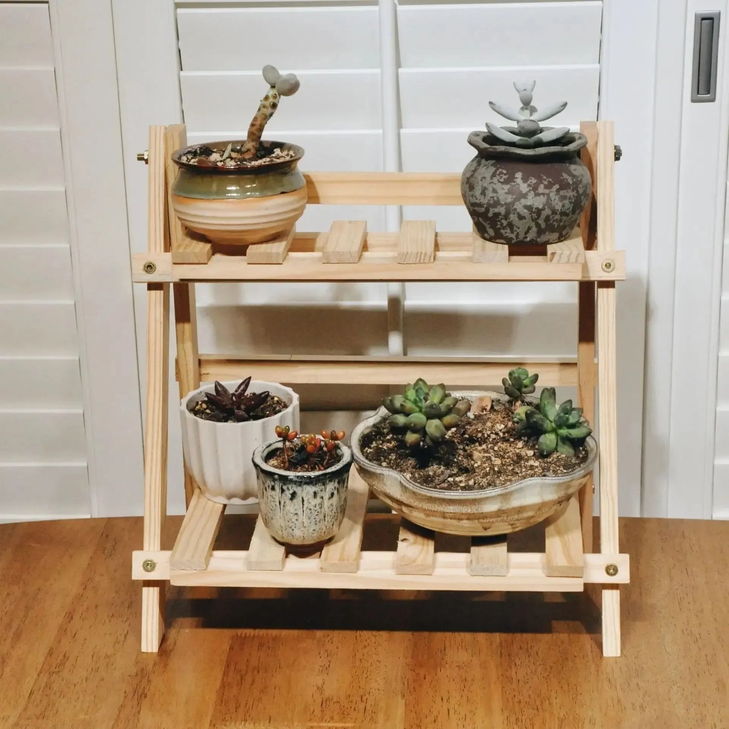 Wooden 2-Tier Desktop Organizer