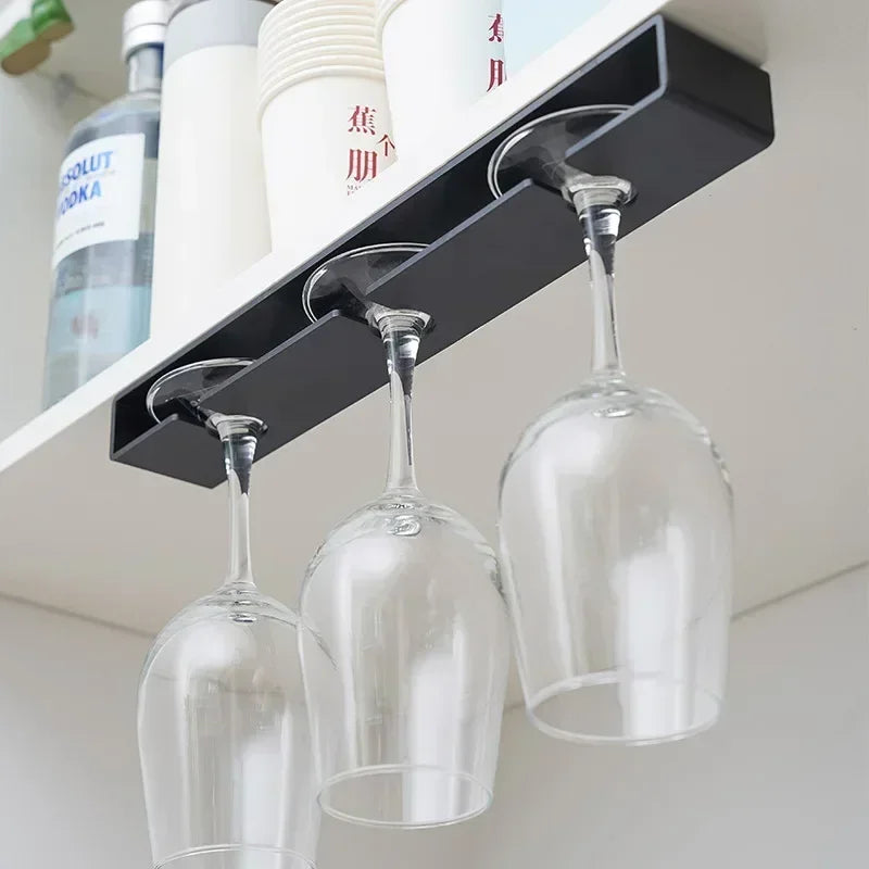Bar Wine Glass Rack Non-Drilled Holder