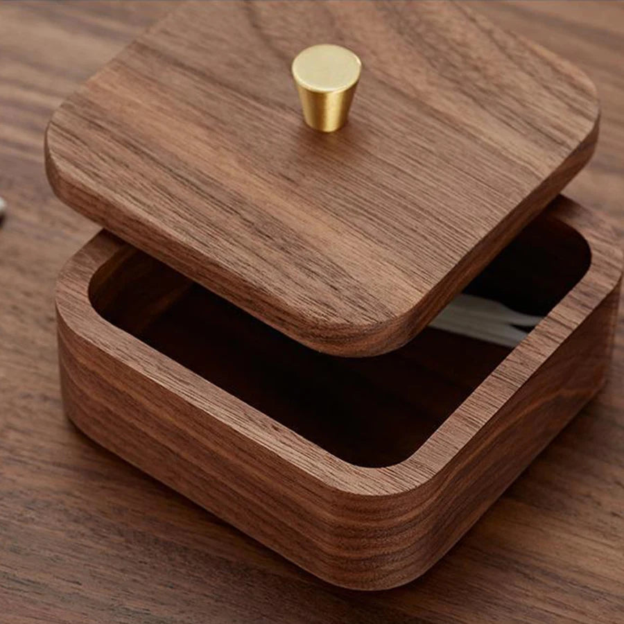 Wooden Bathroom Makeup Organizer Box
