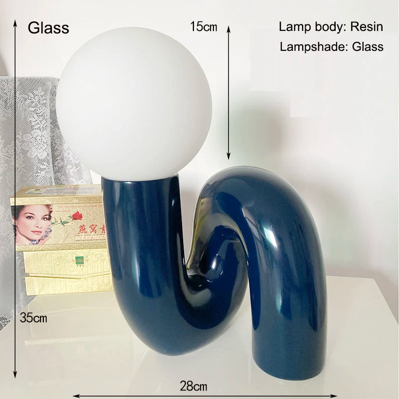 Resin Desk Lamp Glass