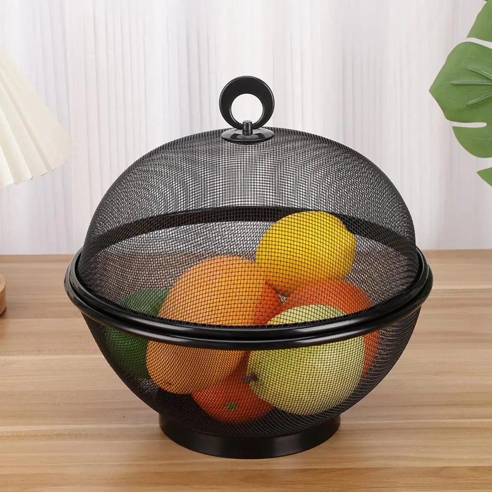 Keep your fruits fresh and fly-free with our large capacity stainless steel mesh fruit basket, perfect for draining and easy to clean.