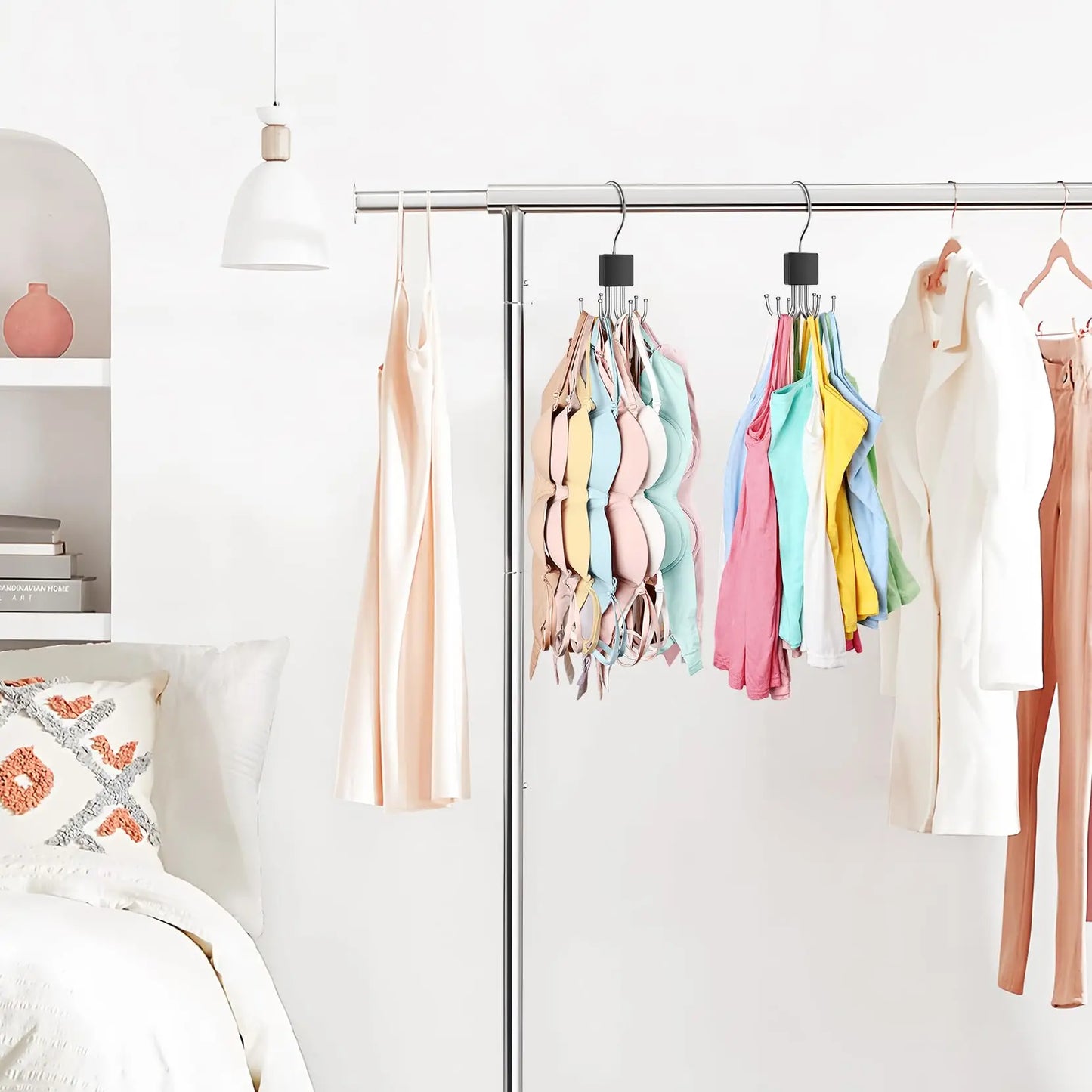 Rotating Wooden Metal Belt Hanger