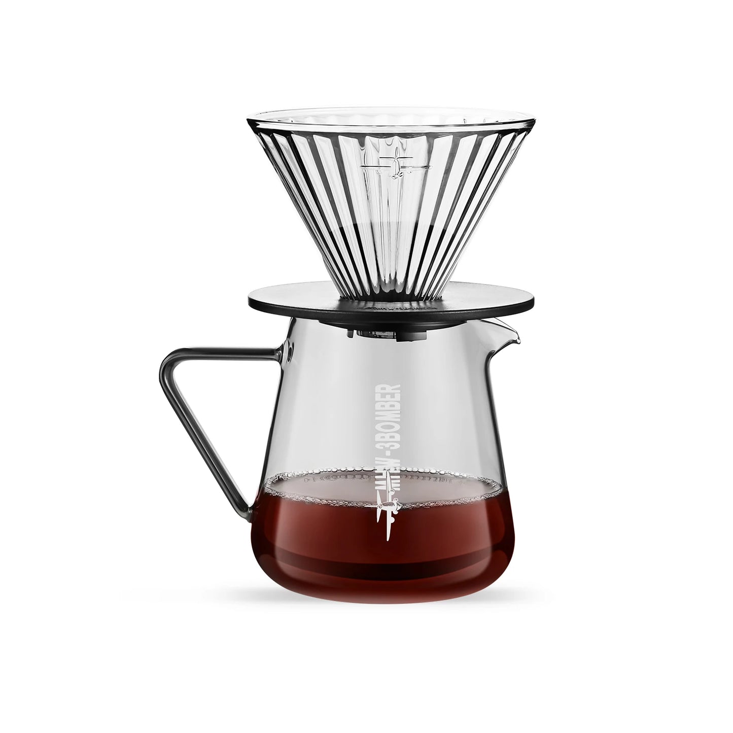 Clear Glass 500ml Coffee Server Carafe Pour Over Brewer