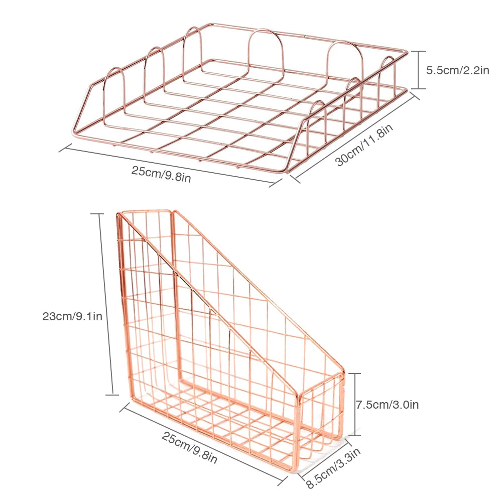 Nordic Rose Gold Storage Basket