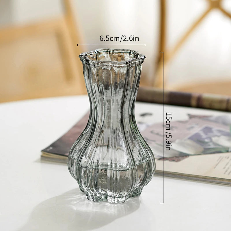 Brown Retro Glass Flower Vase