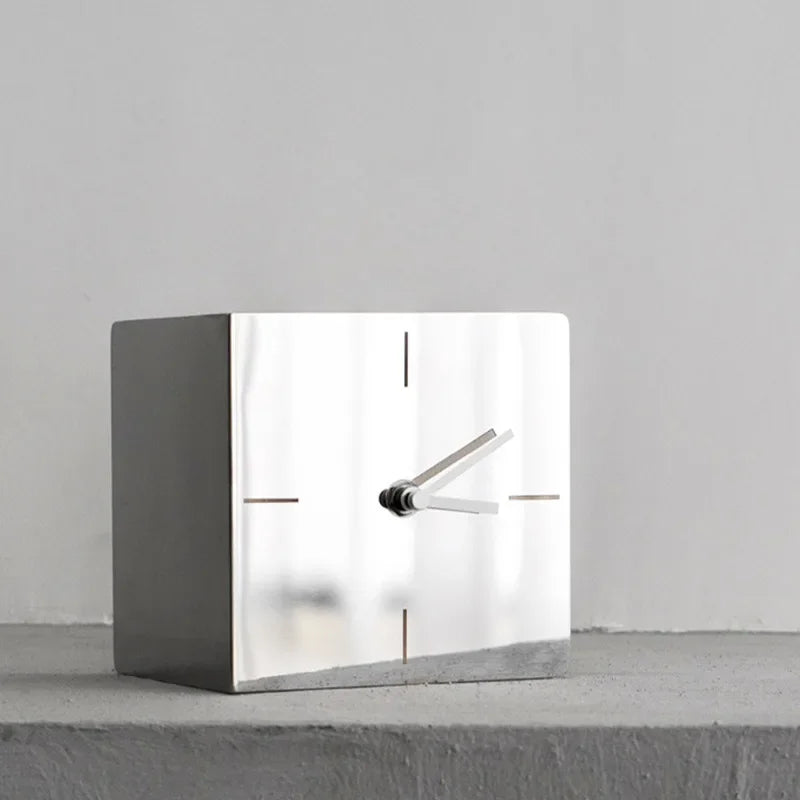 Luxury Stainless Steel Desk Clock