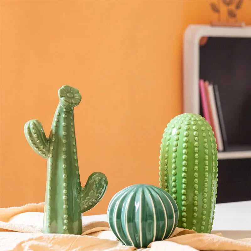 Handicraft Ceramic Cactus Ornament