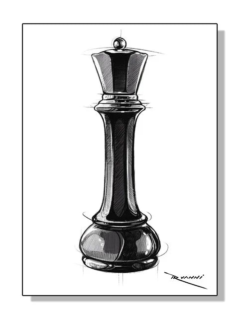 Modern Chess Canvas Wall Art