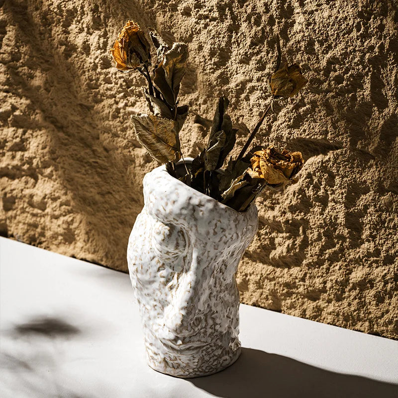Creative Abstract White Face Vase