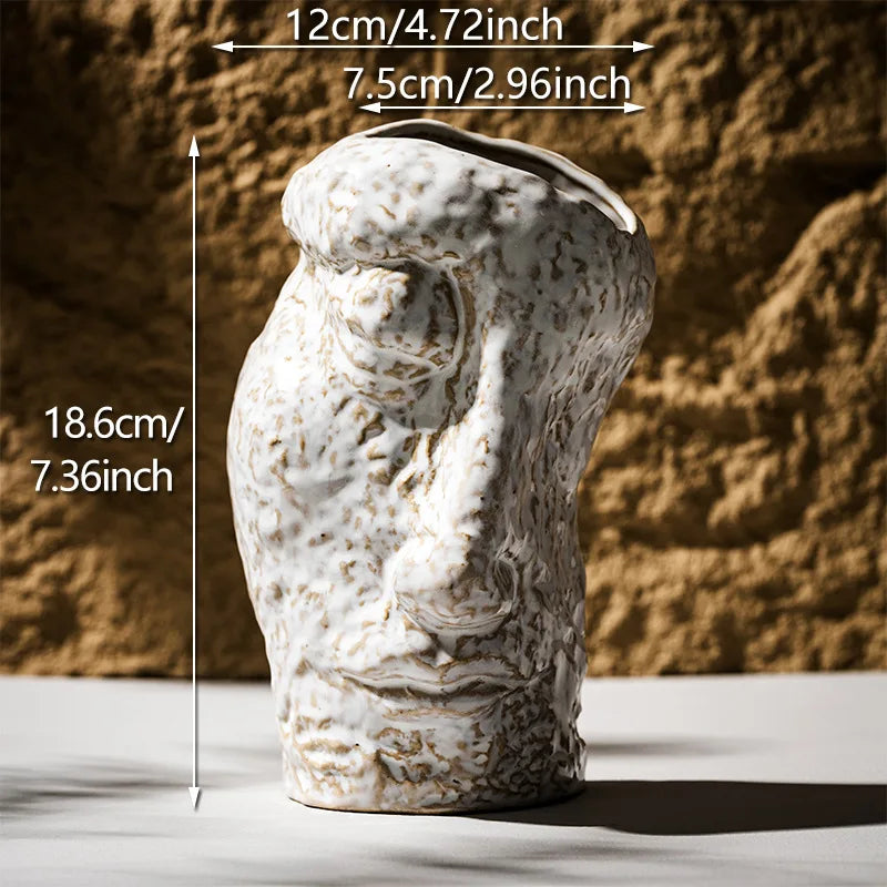 Creative Abstract White Face Vase