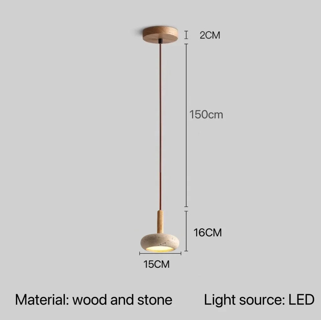 Modern Japanese Stone Pendant Lamp