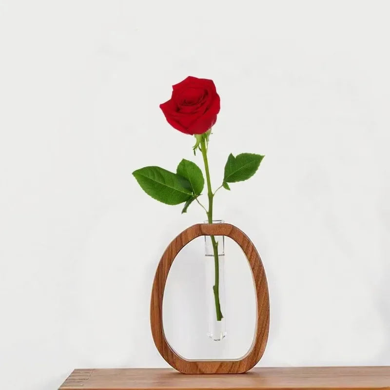 Walnut Wood Flower Stand Vase