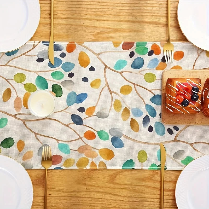 Autumn Farmhouse Linen Table Runner