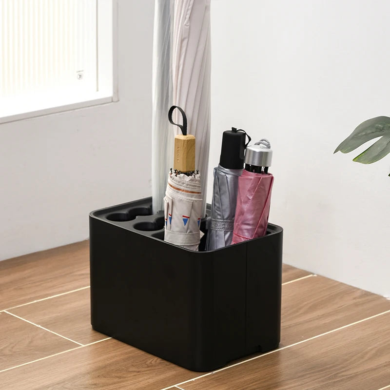 Corner Space Saving Umbrella Rack With Drip Tray Storage