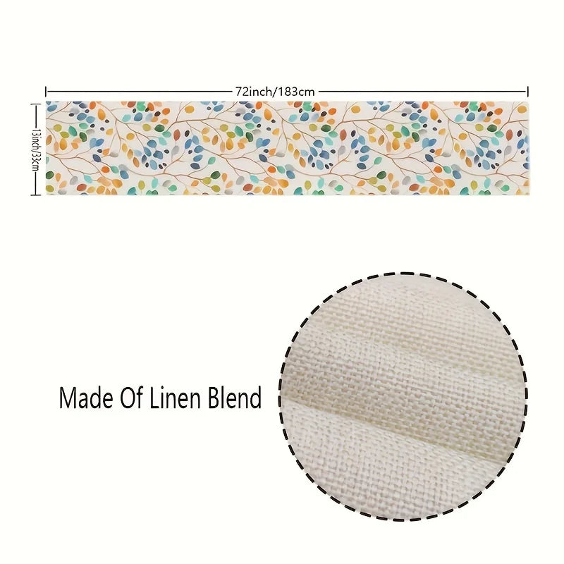 Autumn Farmhouse Linen Table Runner