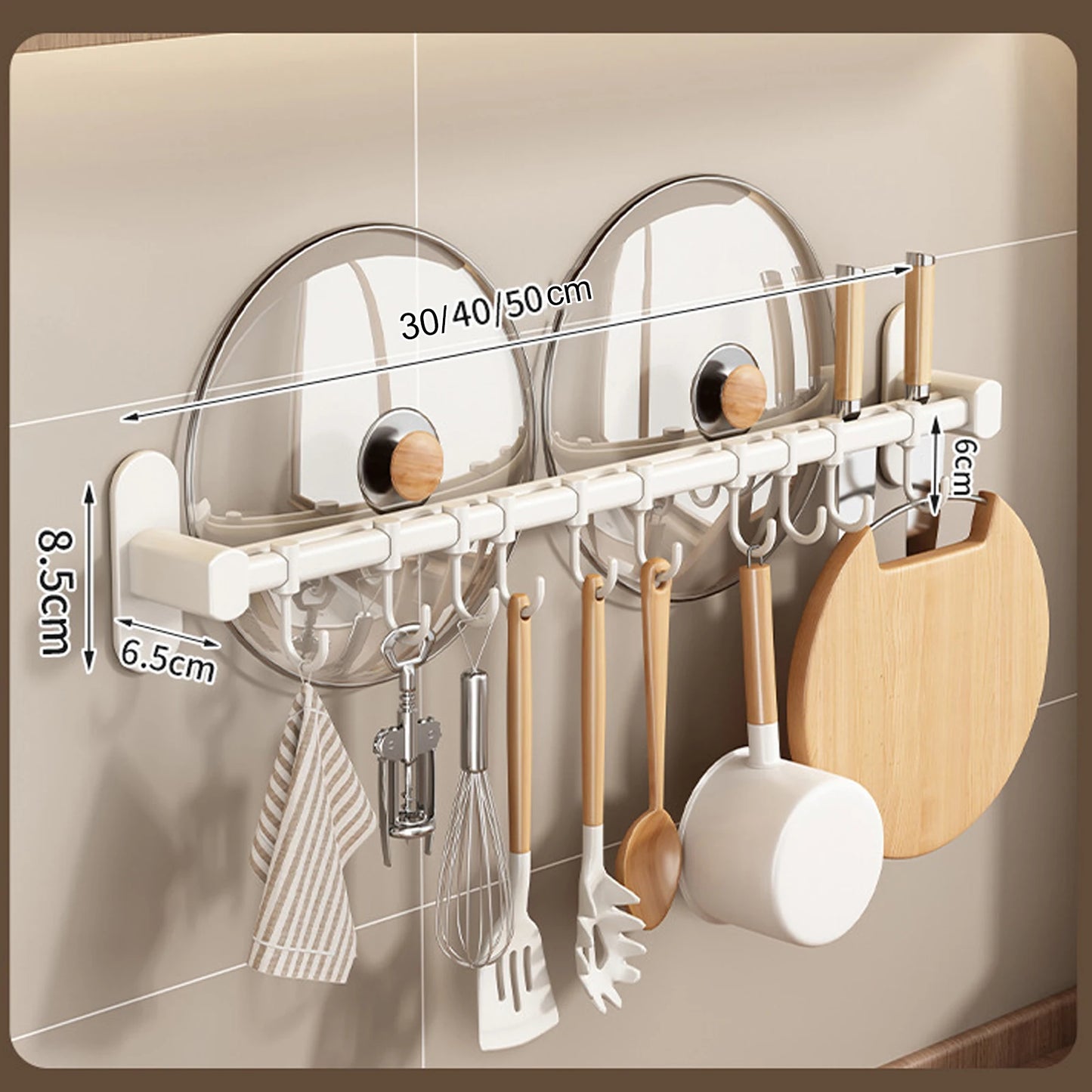 Wall Mounted Kitchen Hook Rack