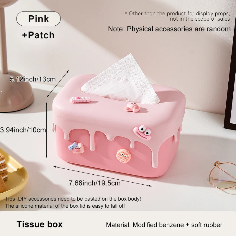 Cream Cake Tissue Box Decor