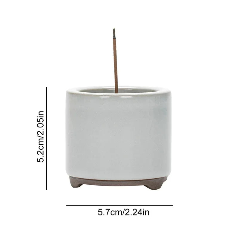 Handcrafted Ceramic Crackle Incense Holder