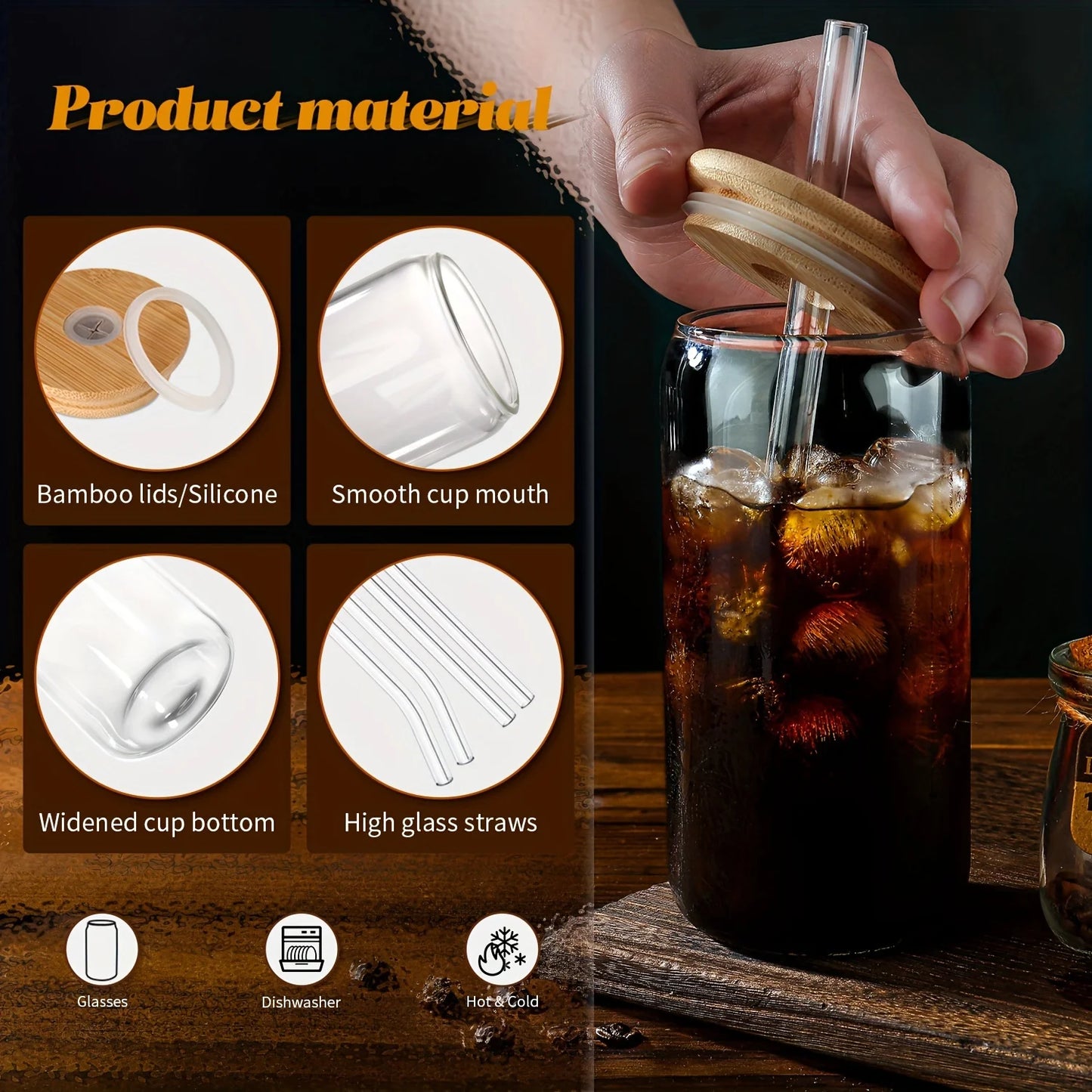 Can Shaped Glasses With Lids Straws