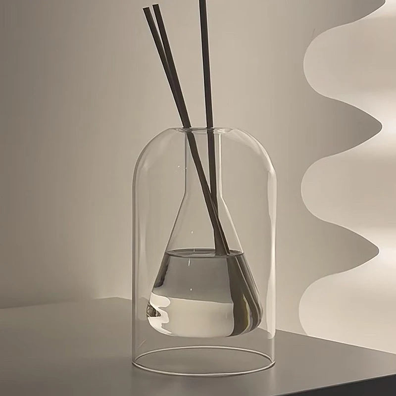 Elevate your space with this Transparent Aromatherapy Bottle. With a sleek design, it diffuses essential oils to create a calming atmosphere, perfect for any room.