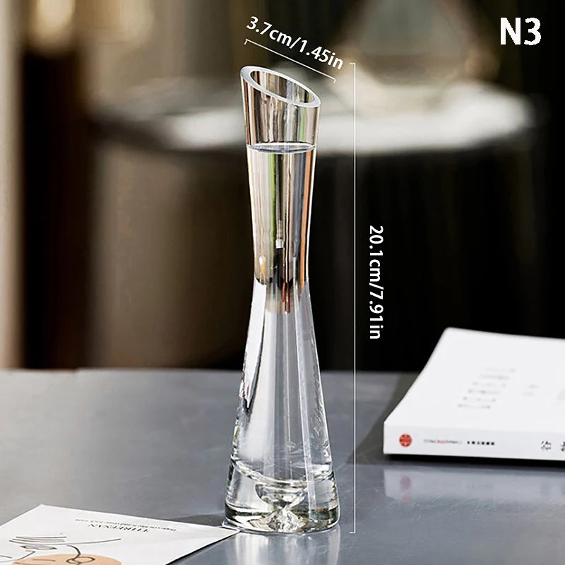 Transparent Glass Flower Vase