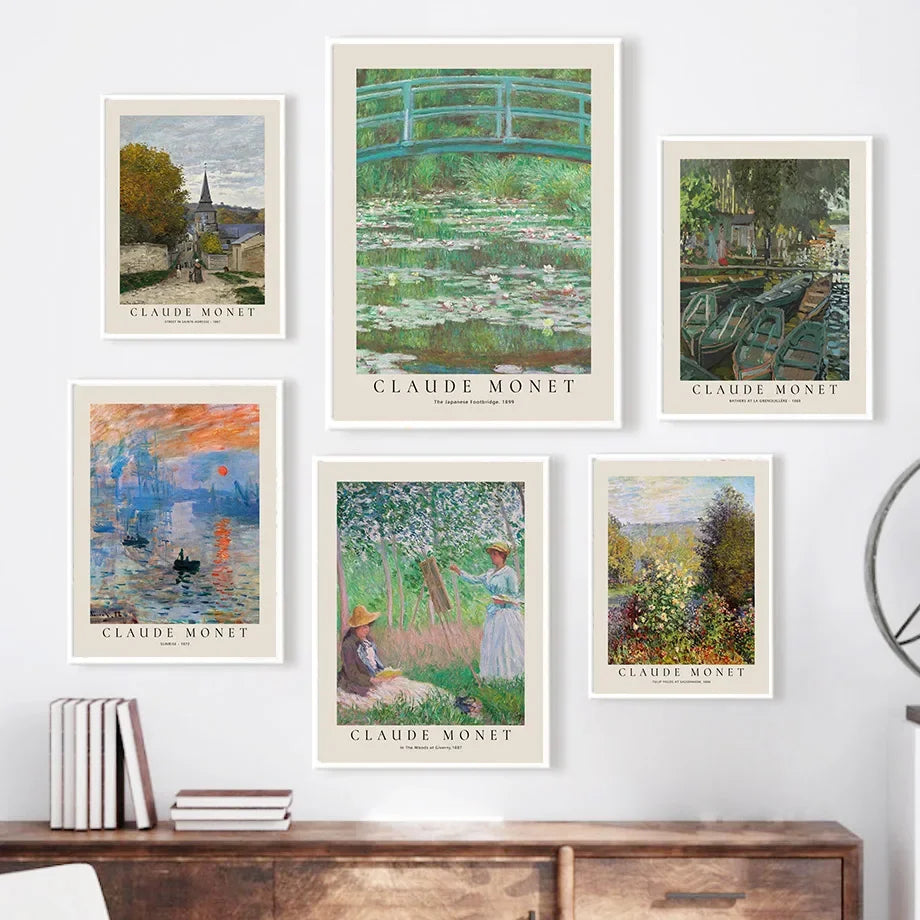 Classic Scandinavian Claude Monet Canvas Poster
