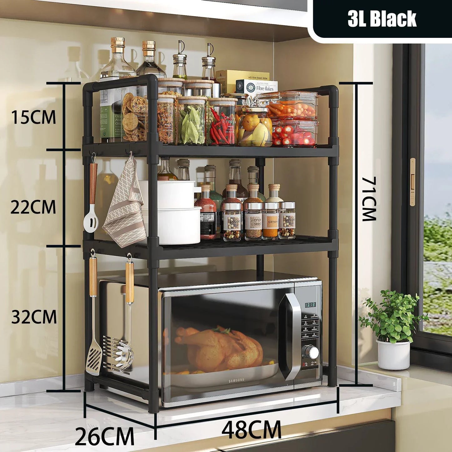 2/3 Layers Kitchen Storage Shelf