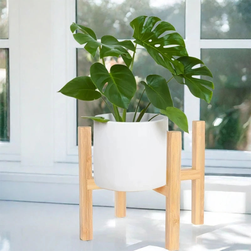 Bamboo Flower Frame Pot Stand