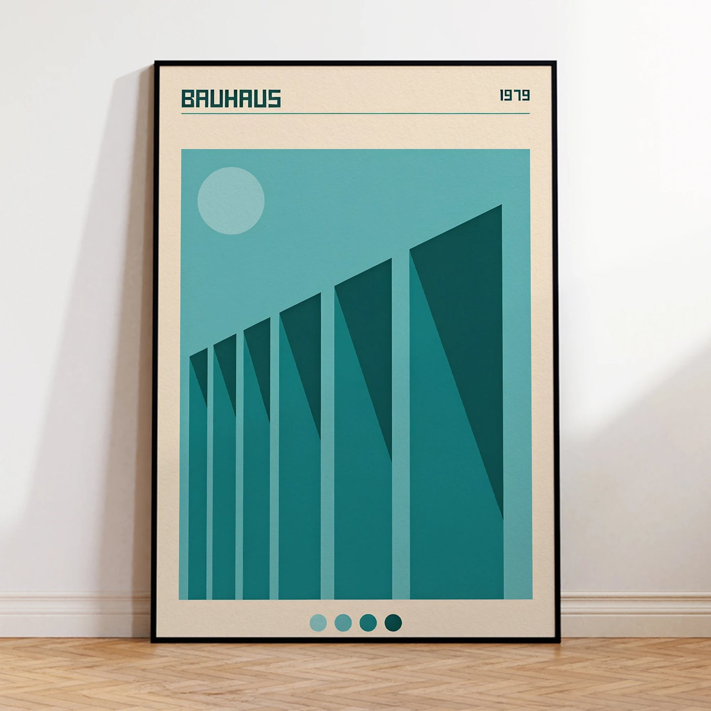 Modern Bauhaus Light Blue Art