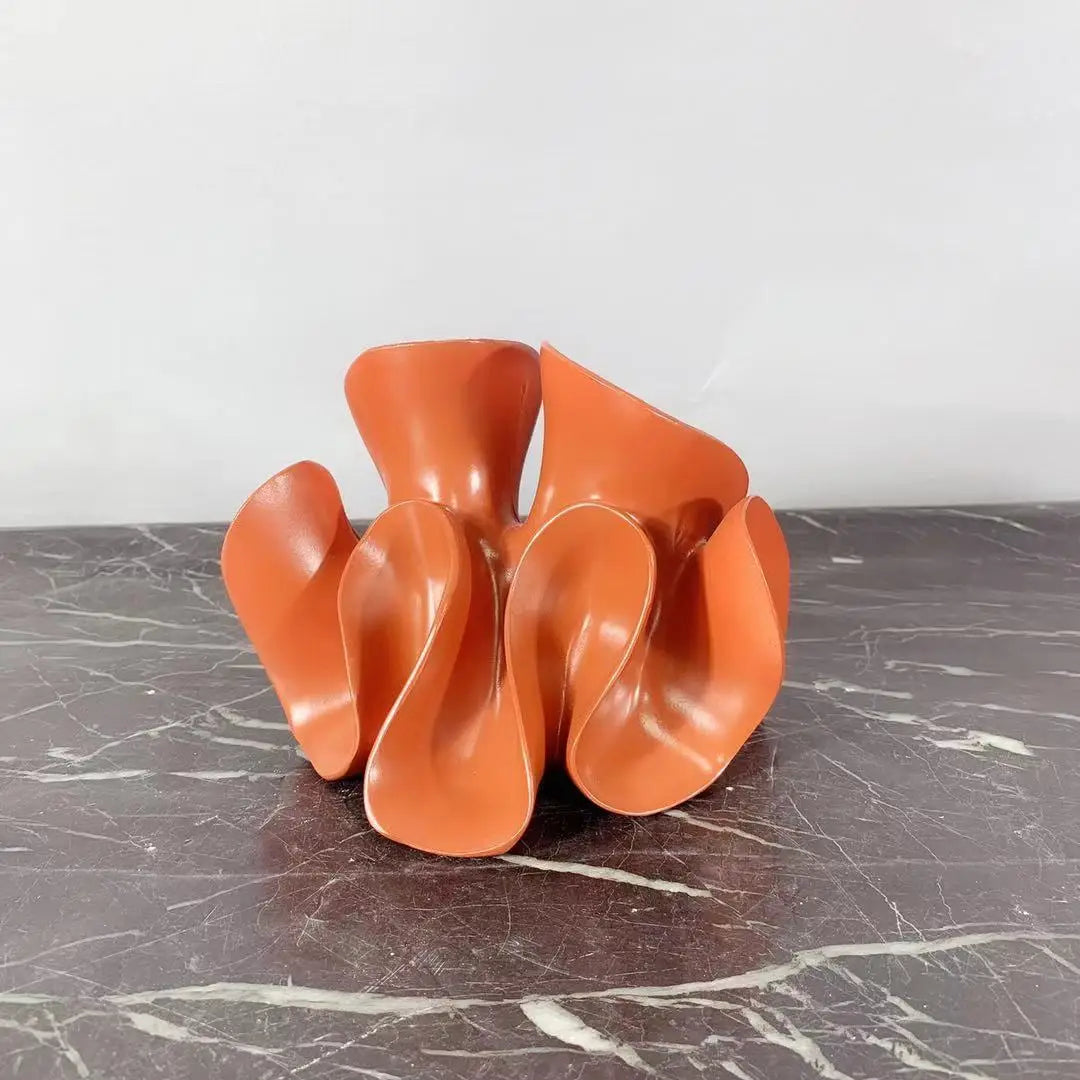 Resin Geometric Petal Sculpture