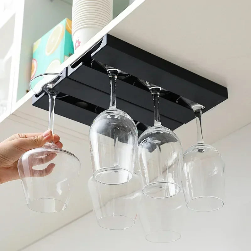 Bar Wine Glass Rack Non-Drilled Holder
