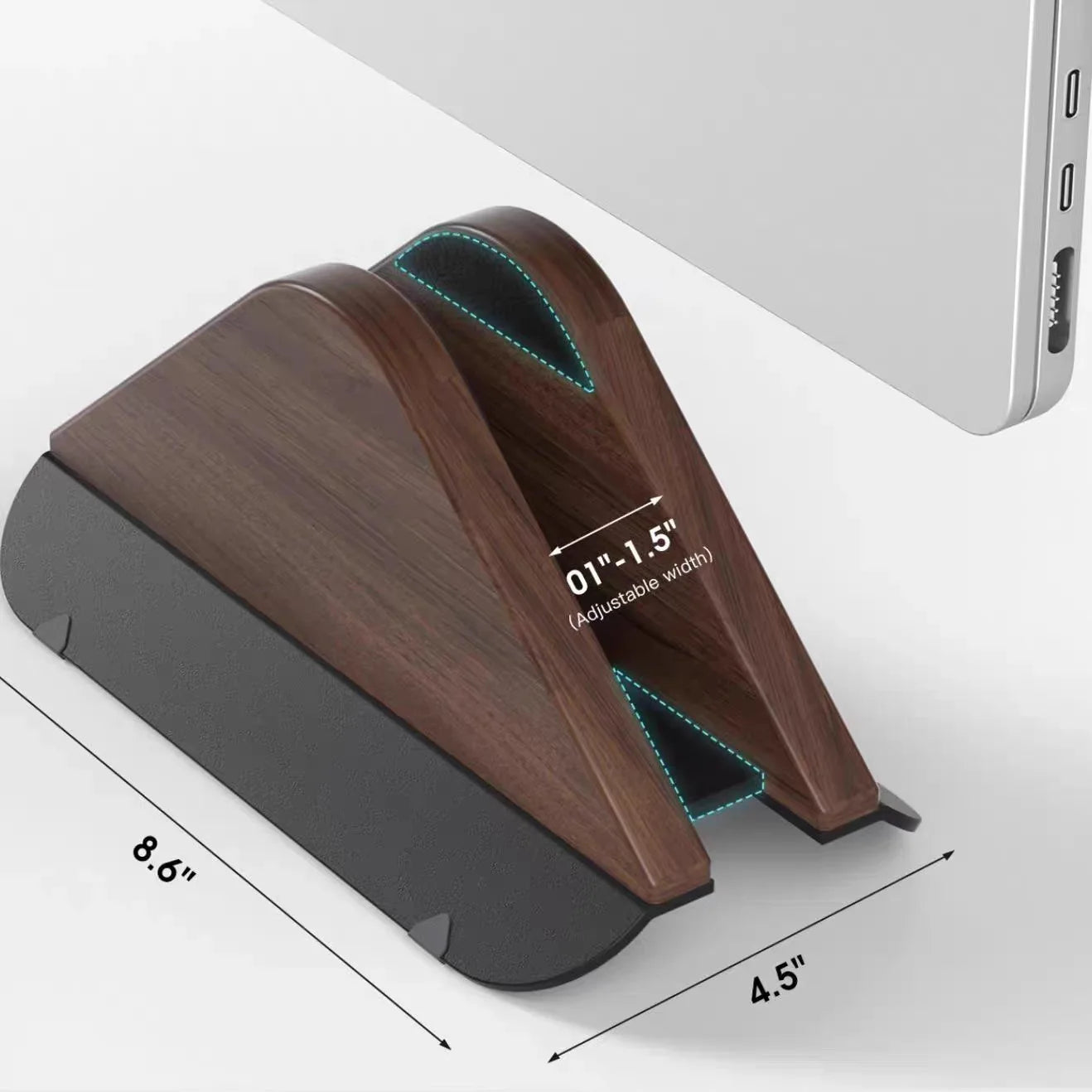 Wooden Vertical Laptop Stand