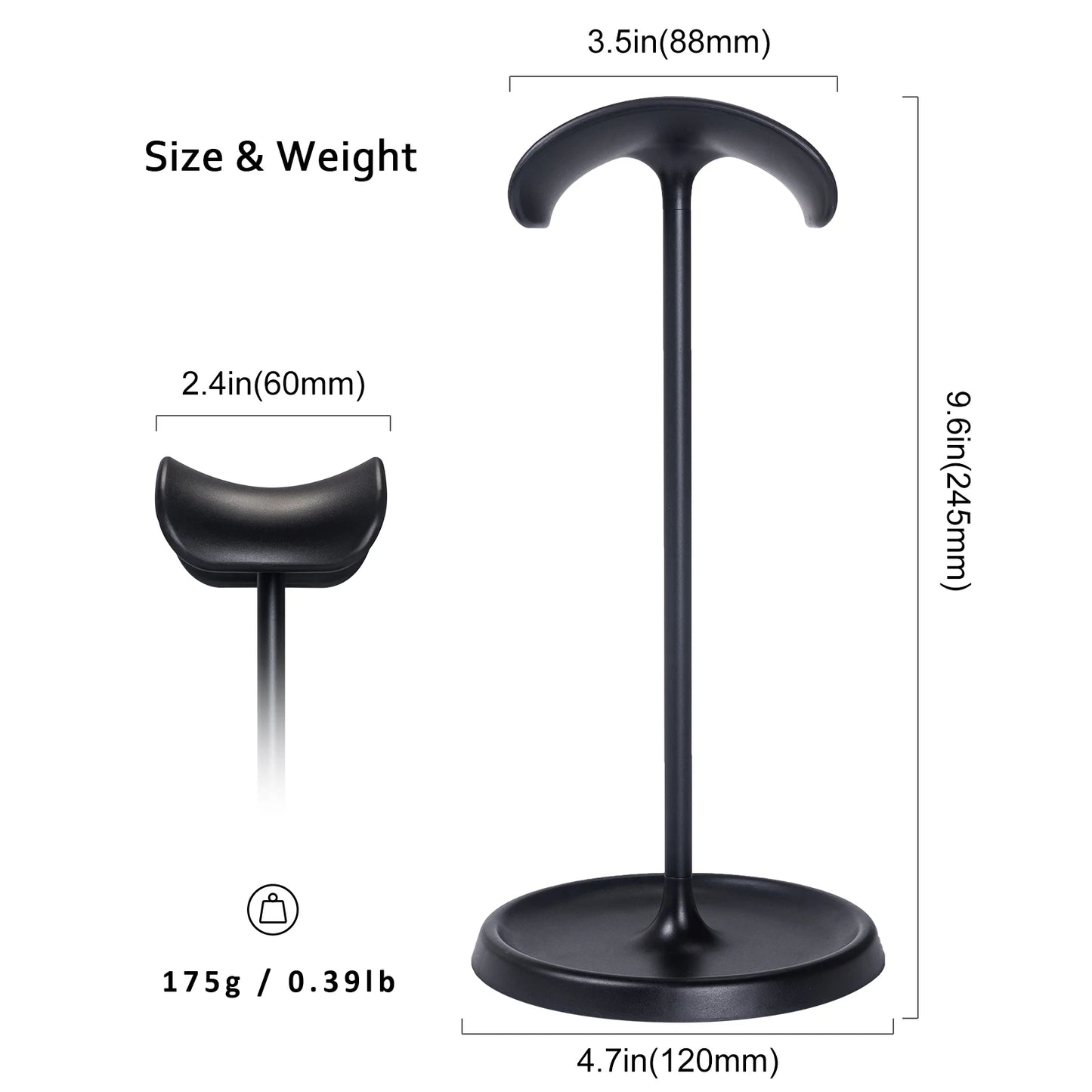 Curved Headphone Stand with Tray