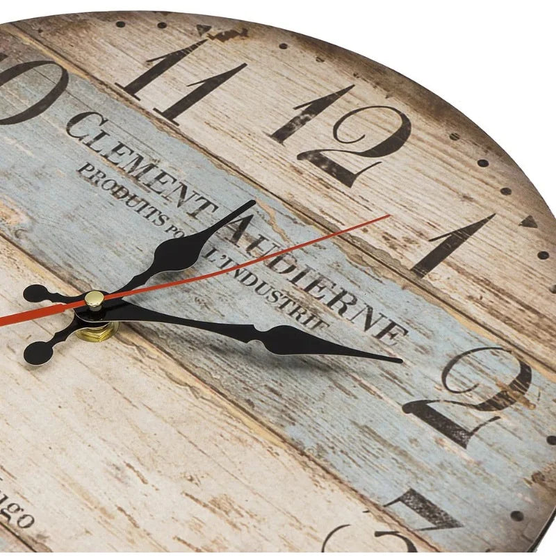 Vintage 12 Inch Wood Wall Clock