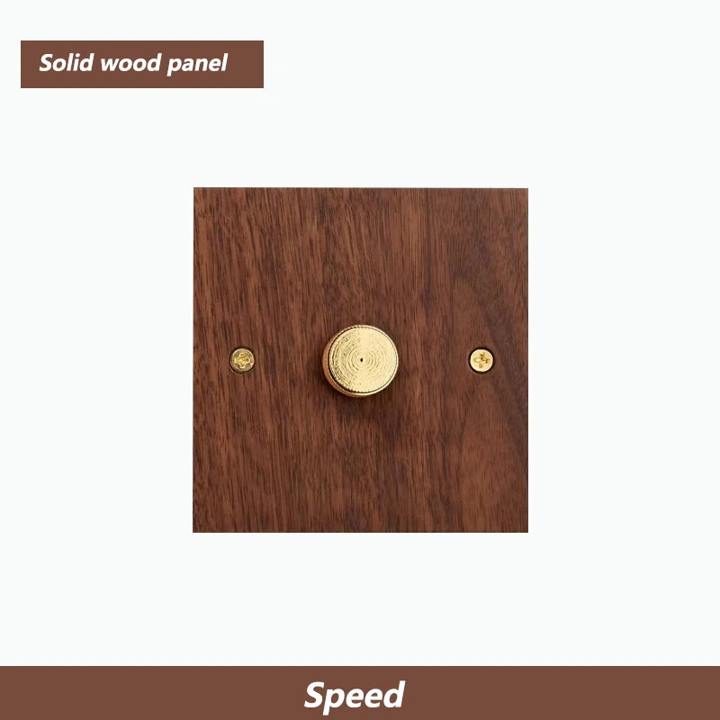 Solid Wood Brass Toggle Light Switch