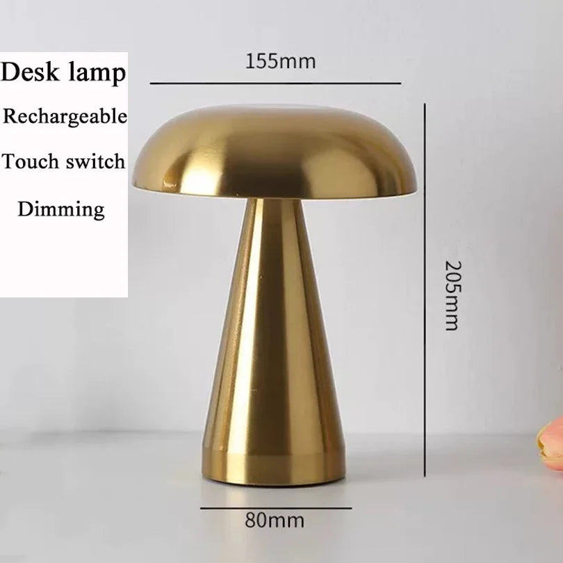 Rechargeable Ambient Mushroom Table Lamp