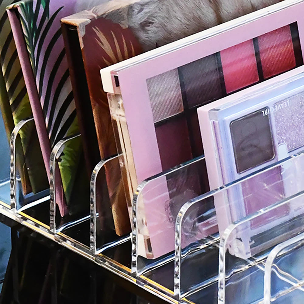 Transparent 7-Compartment Makeup Organizer
