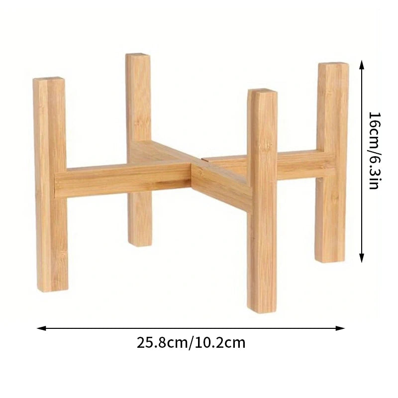 Bamboo Flower Frame Pot Stand