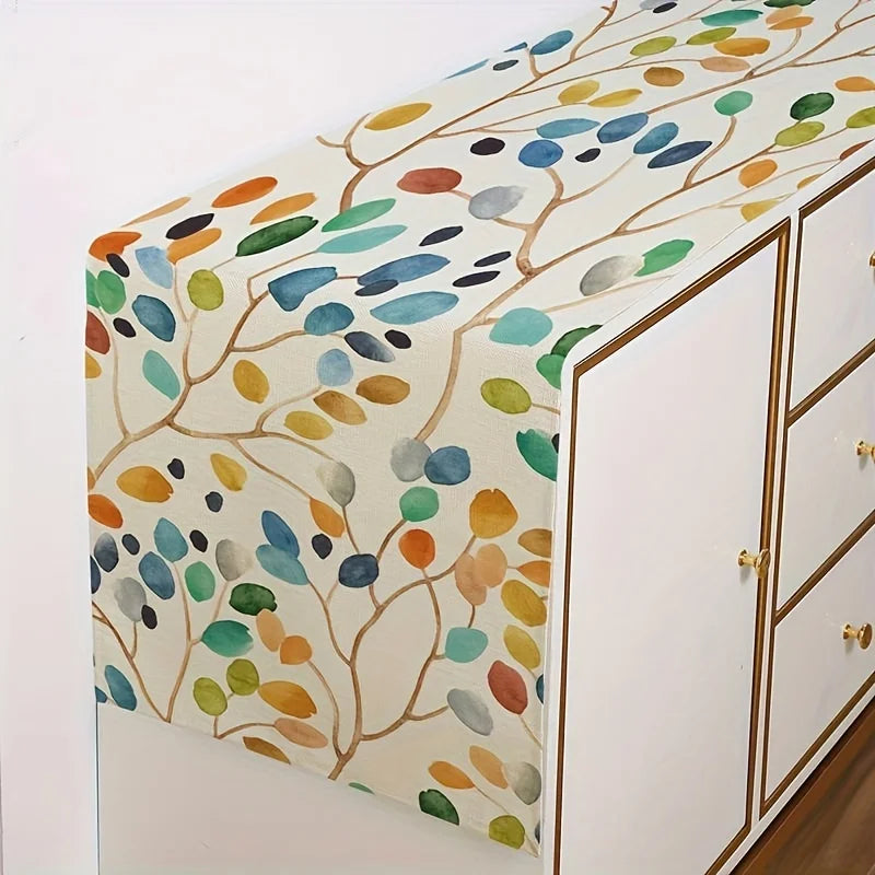 Autumn Farmhouse Linen Table Runner