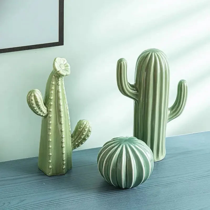 Handicraft Ceramic Cactus Ornament